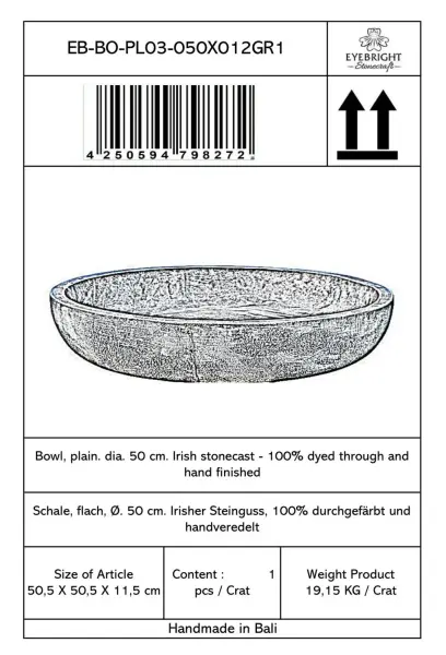 Artikelbild 5 des Artikels “Palembang - Schale, flach, Ø 50 cm | Steinguss “